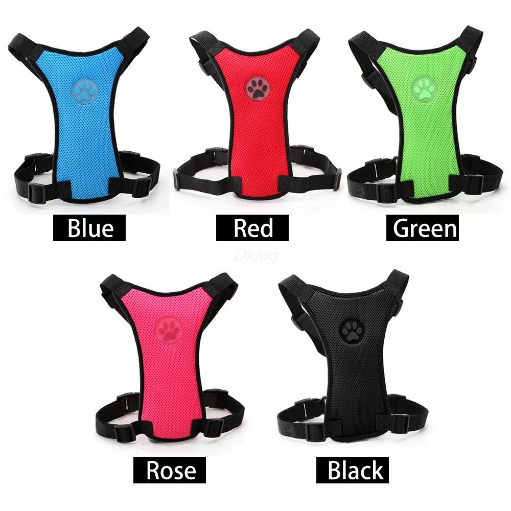 Dog supplies Breathable mesh chest straps Pet car safety chest back.